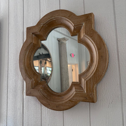 Unusual Bleached Wood Mirror