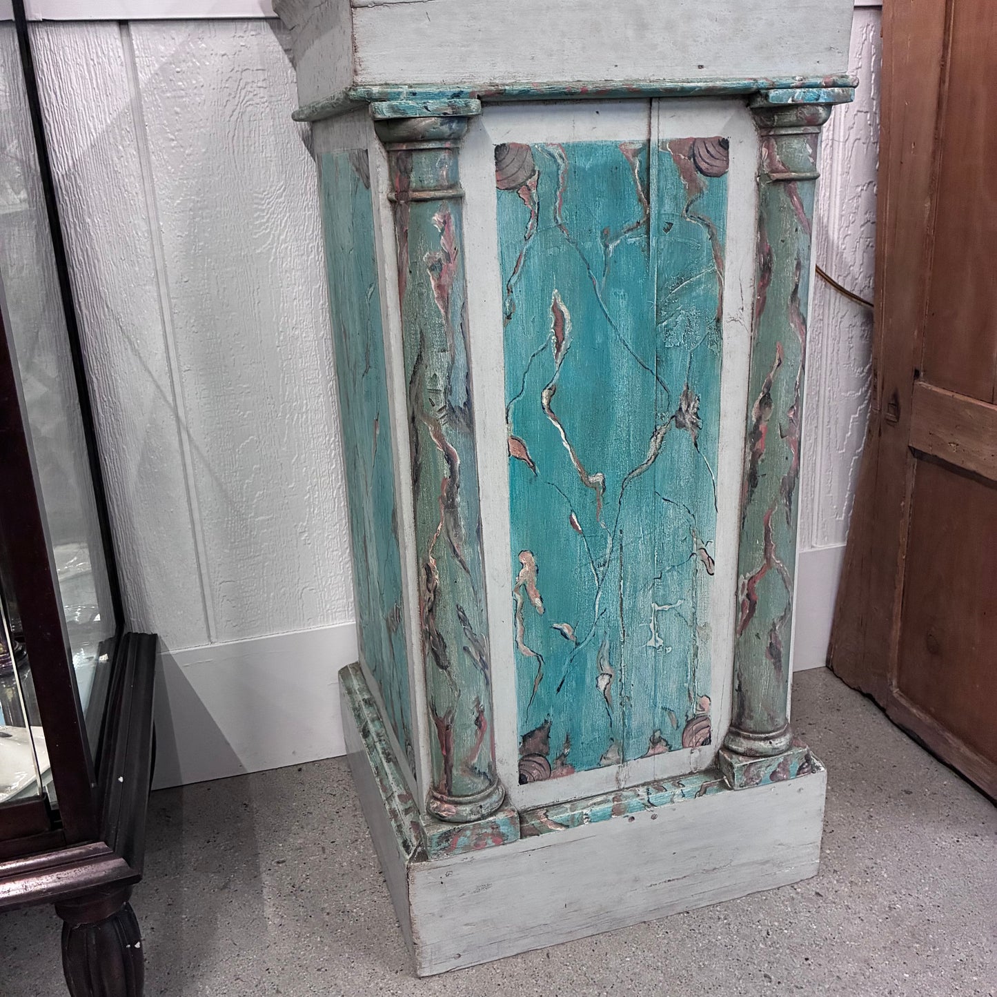 Pair of Italian Simulated Marble Pedestals