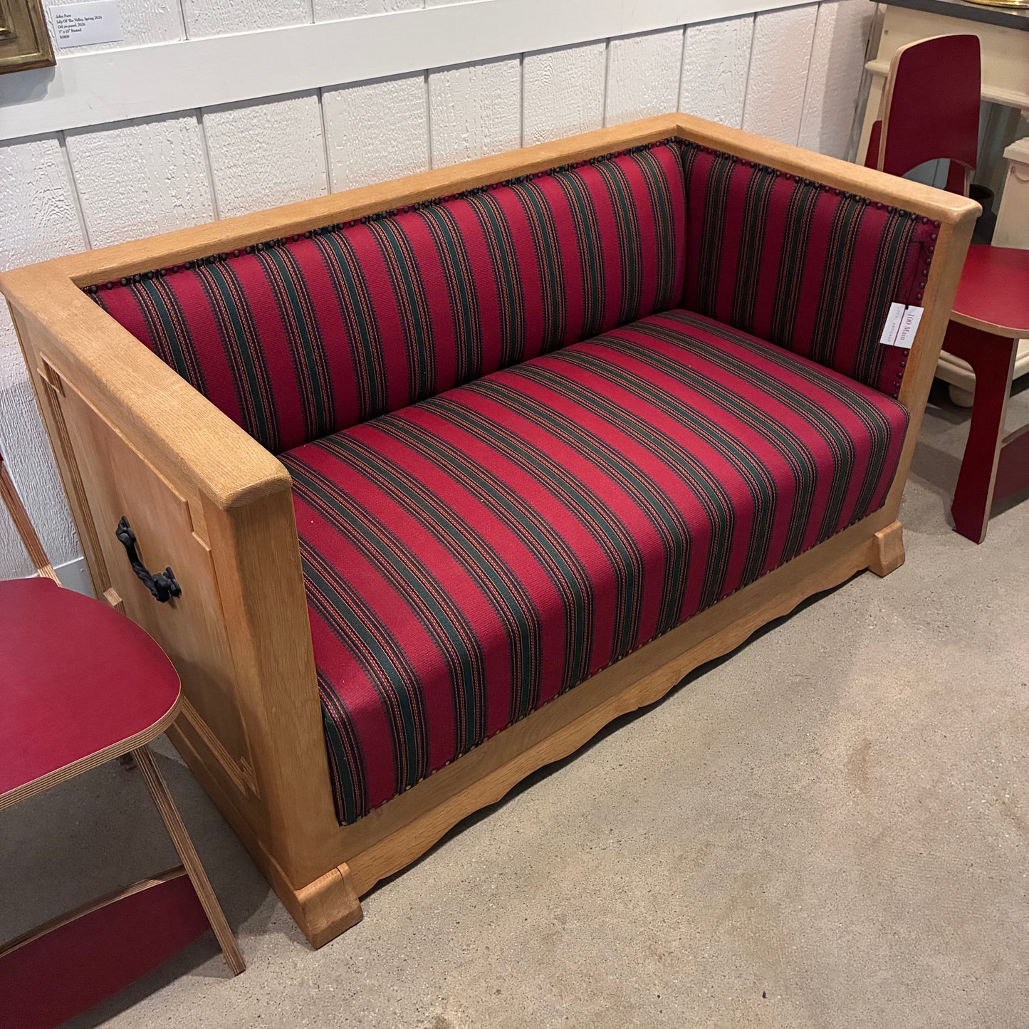 Dark Gray Unusual Biedermeier-Style Settee Pete Hathaway