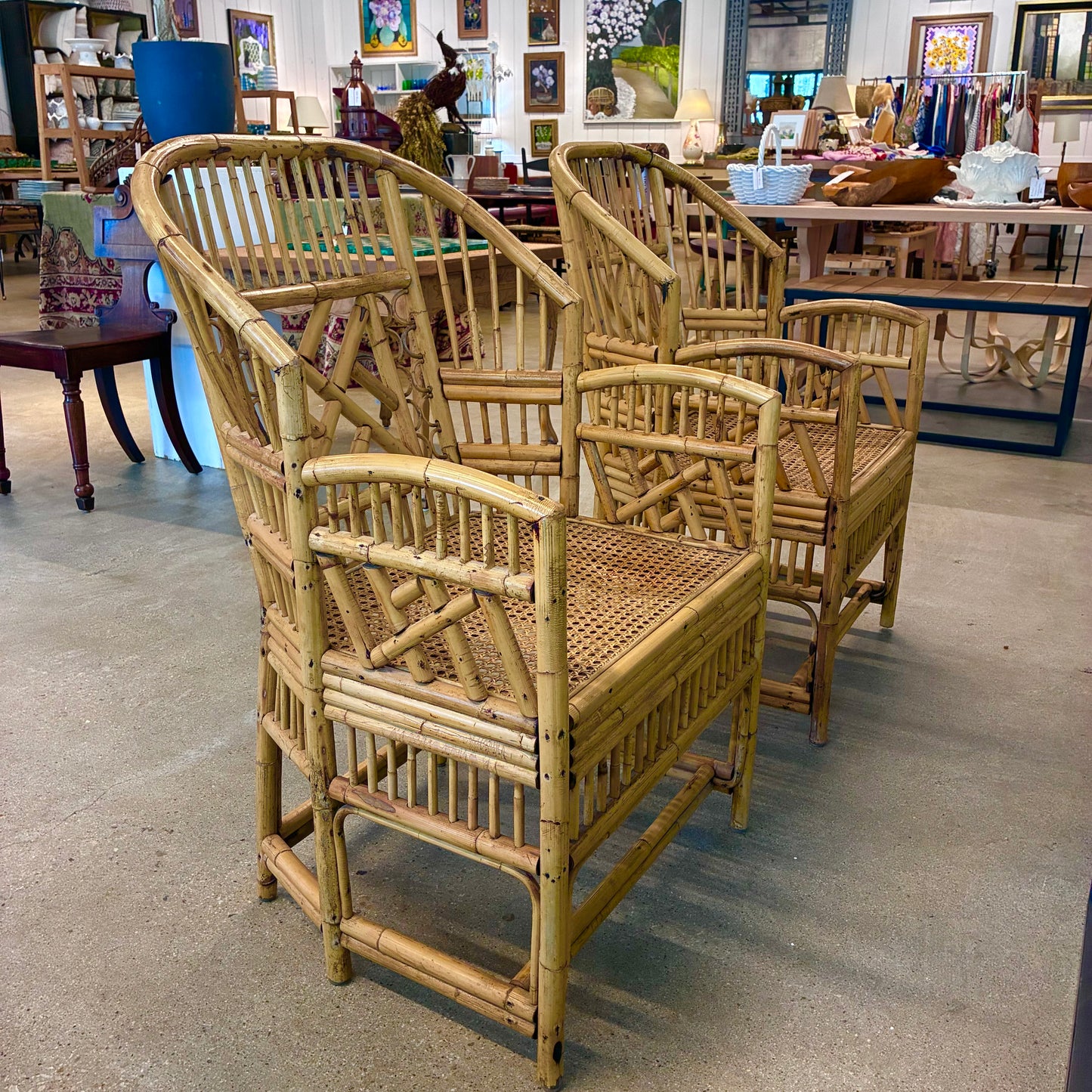 Pair of Regency Style Bamboo Chairs
