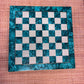 Malachite and White Marble Chess Board