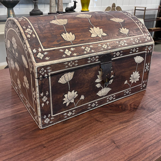 Dark Slate Gray Indian-Style Hinged-Cover Coffer Pete Hathaway