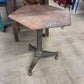 Dark Gray Unusual Marble-Top Steel Table Pete Hathaway