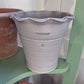 Dark Gray #6 Scalloped Garden Pot Grey Ben Wolff