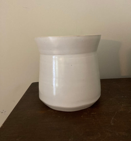 Claude Renaud White Angled Vase