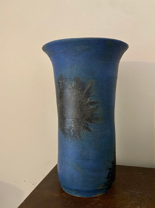 Claude Renaud Cobalt Pompom Vase