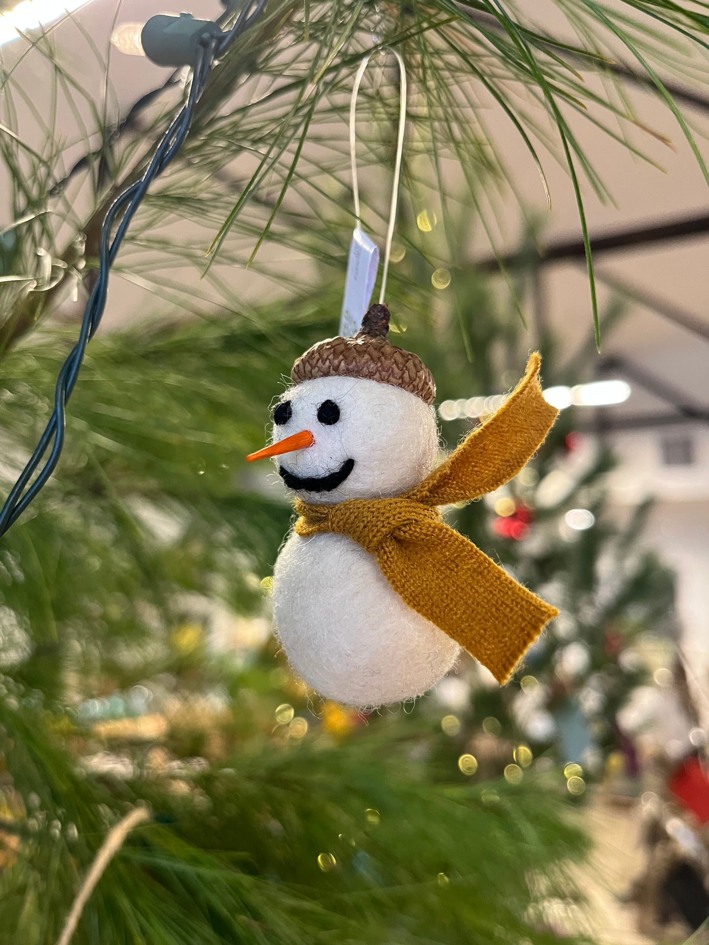 Felt Ball Snowman Ornament