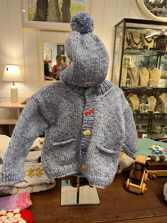 Car Buttons Sweater & Hat Set