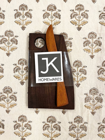 Antique White Cheese Board & Knife Set JK Custom Furniture