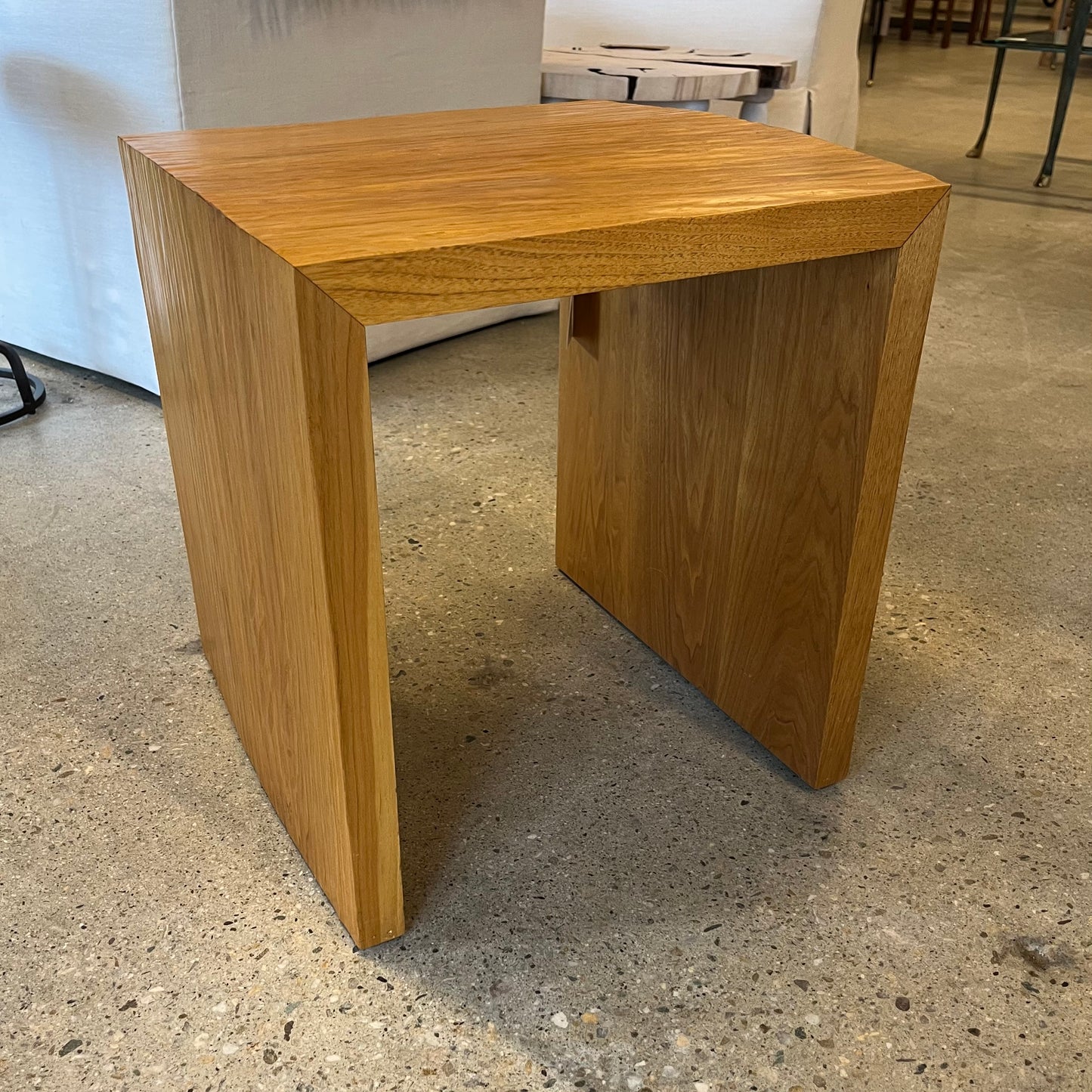 Carved Butternut Side Table