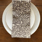 Set of 4 Hand Block Printed Napkin - Brown