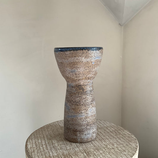Claude Renaud Cinch Beige/ Blue Vase