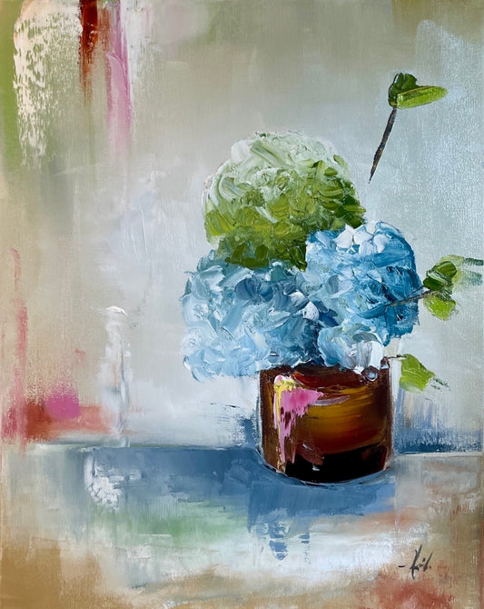 "Hydrangea Study" by Heidi Kirschner, Oil on Canvas