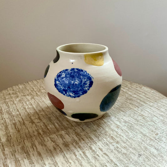 Multicolor Porcelain Dot Vase