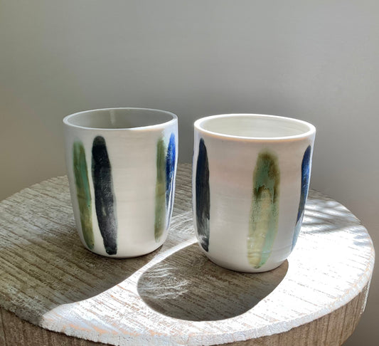Claude Renaud Porcelain Ellipse Tumbler