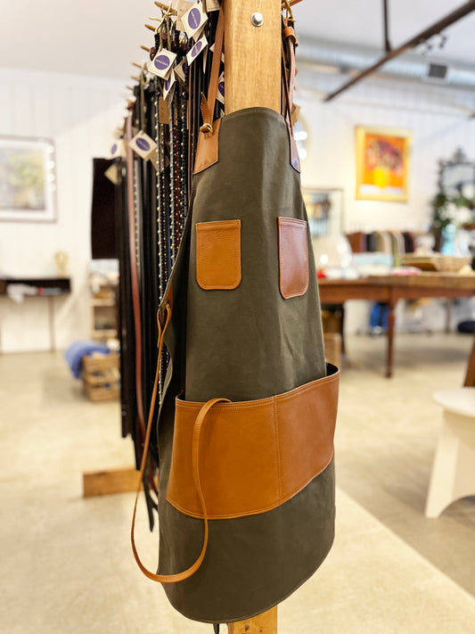 Handmade Leather and Canvas Apron