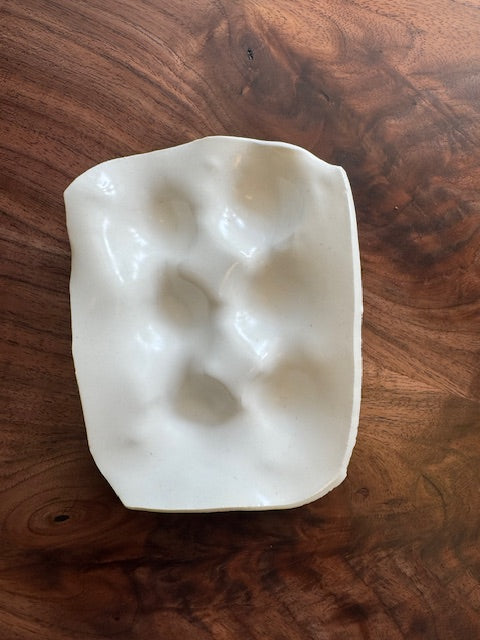 Handmade Egg Carton x 6 White