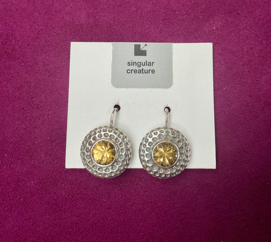 Citrine Pixel Earrings