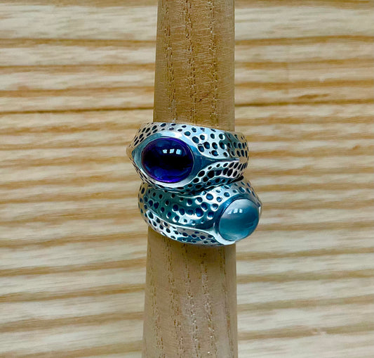 Amethyst Pixel Ring