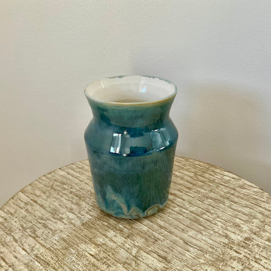 Short Blue Vase