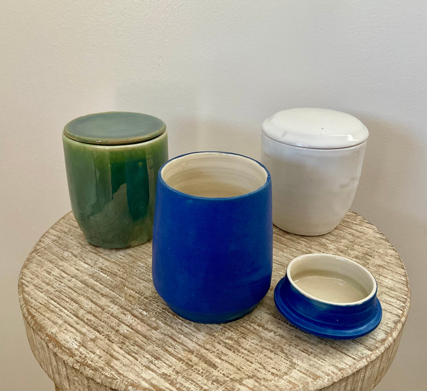 Handmade Ceramic Jars with Lids
