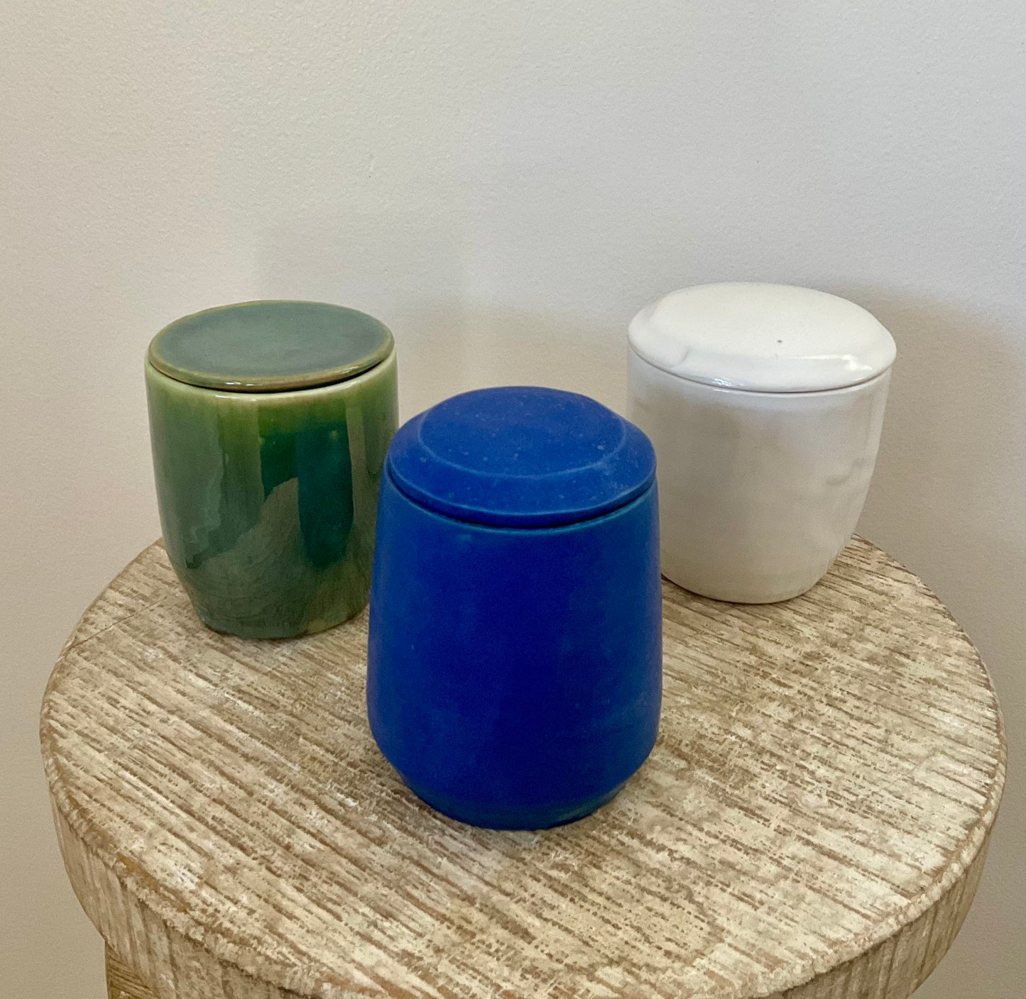 Handmade Ceramic Jars with Lids
