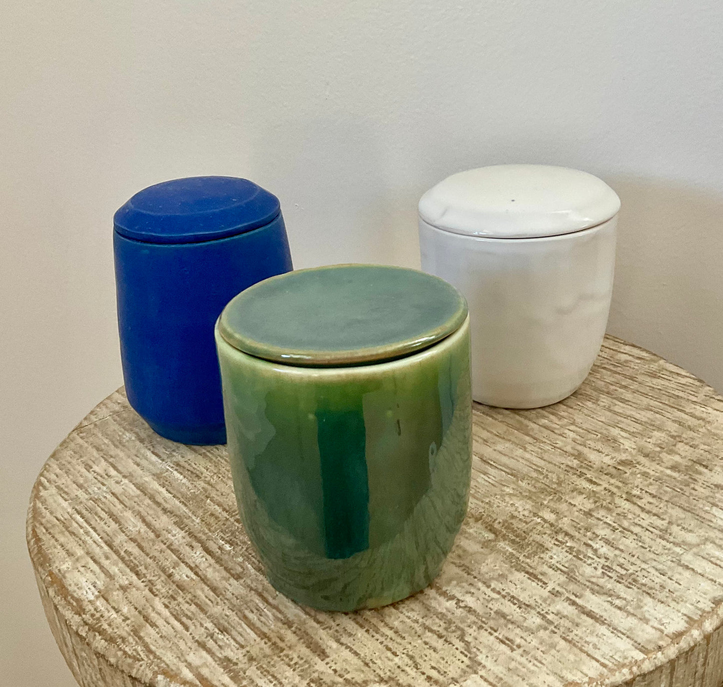 Handmade Ceramic Jars with Lids