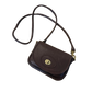 Dark Slate Gray Small Oval Leather Bag George Reeves