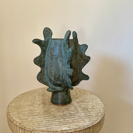 Cerulean Splash Vase