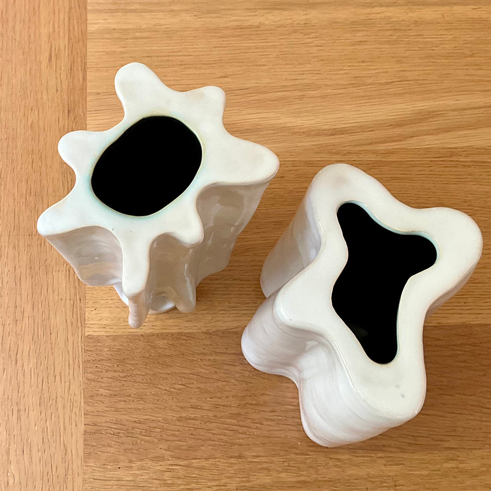 White Medium Wave Vase