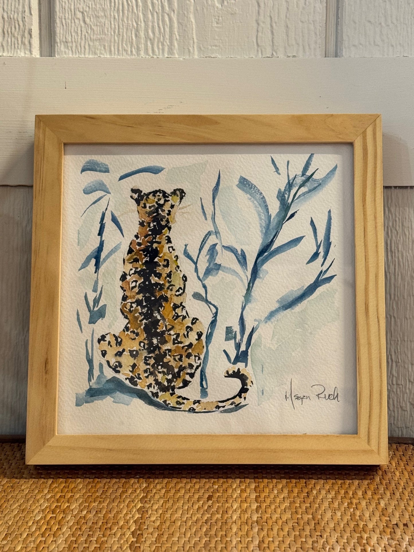 MEGAN RUCH FRAMED WATERCOLOR - CHEETAH