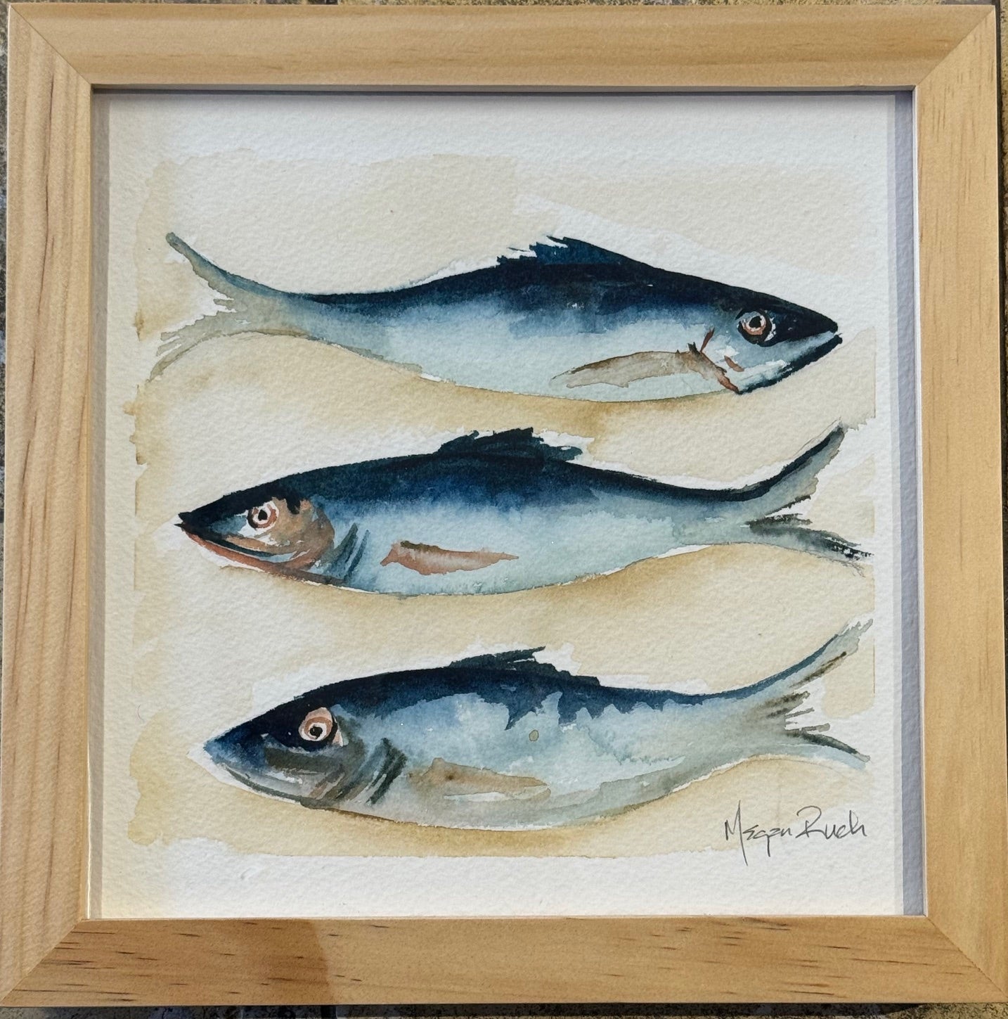 MEGAN RUCH FRAMED WATERCOLOR - FISH