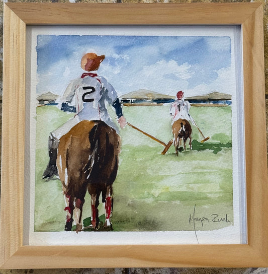 MEGAN RUCH FRAMED WATERCOLOR - POLO