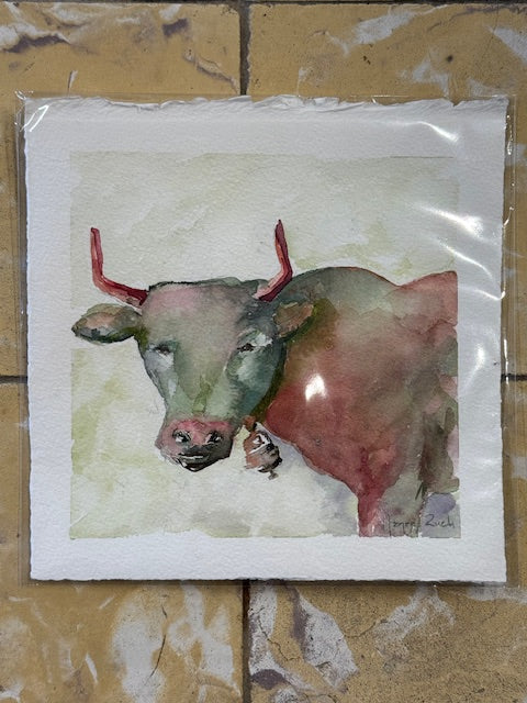 Original Watercolor - Bull