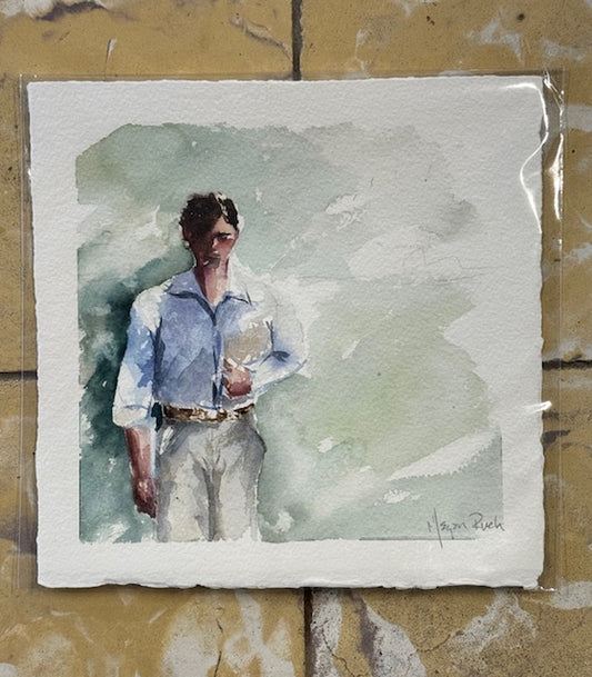 Original Watercolor -  Portrait of a Man