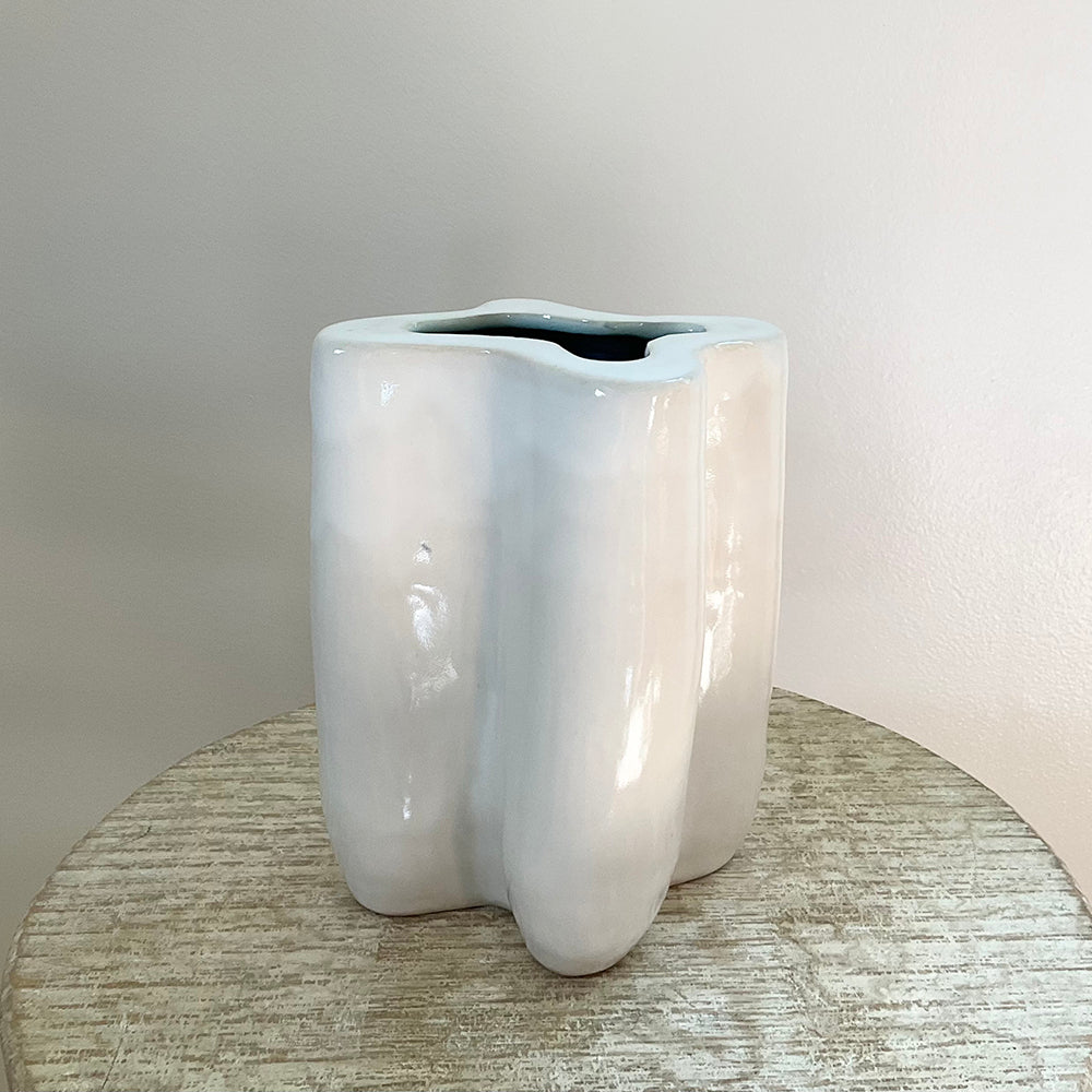 White Medium Wave Vase