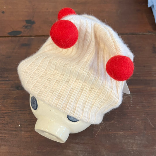 Repurposed Cashmere Baby Hat - 0-3 Months