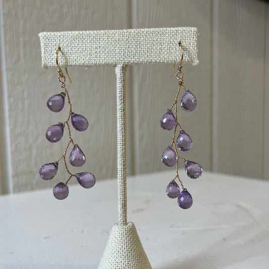 Amethyst Vine Earrings