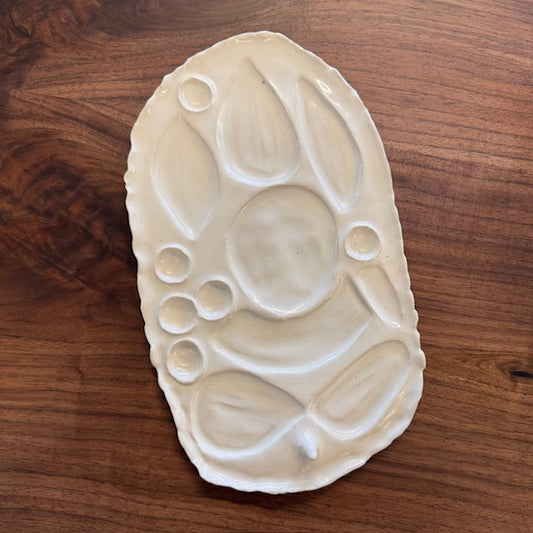 Handmade Ceramic Scalloped Jewelry Tray