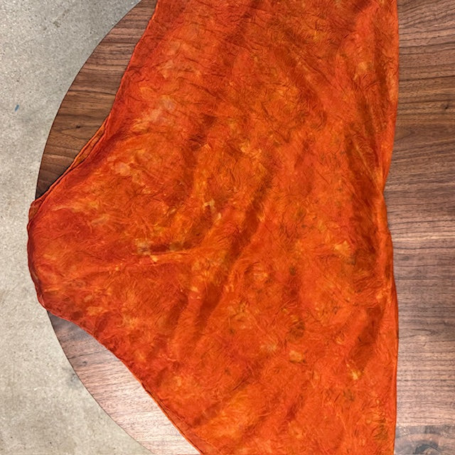Botanically Dyed Silk Scarf - Orange