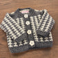 Baby Sweater and Hat Set - Railroad Track Stripe