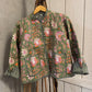 Handmade Block Print Quilted Jacket - Green