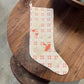 Handcut Applique Stocking - Pink Hearts