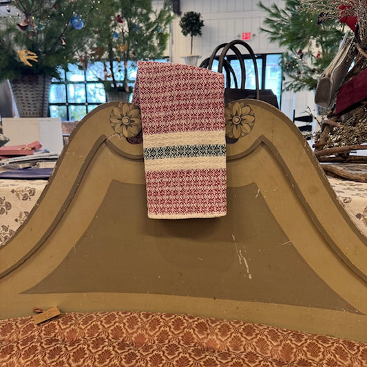 Festive Hand Towels - Red with Stripe