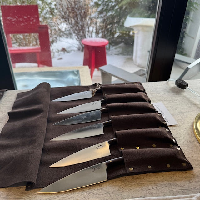Handmade Steak Knife Set of 6 - Dark Walnut