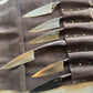 Handmade Steak Knife Set of 6 - Dark Walnut