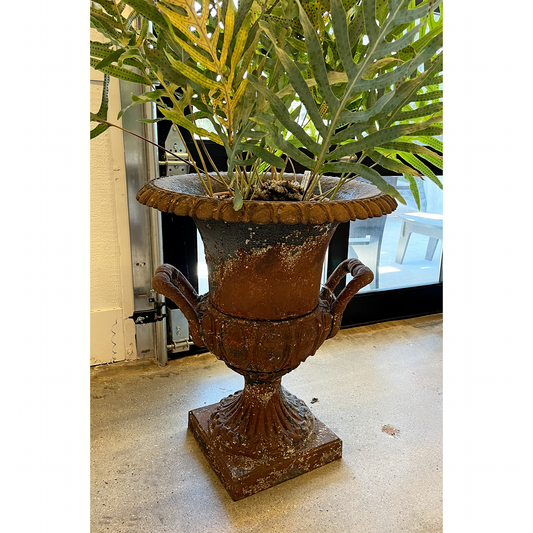 Large Antique Iron Urn