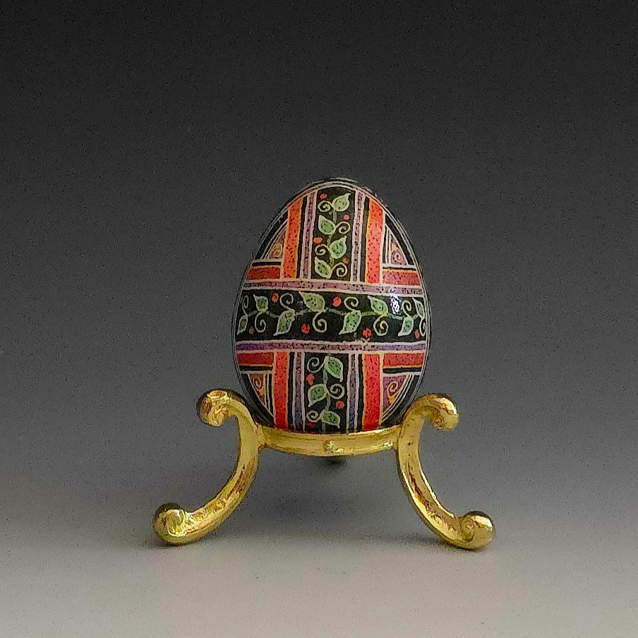 "Iva" Hand Painted Bantam Chicken Eggshell