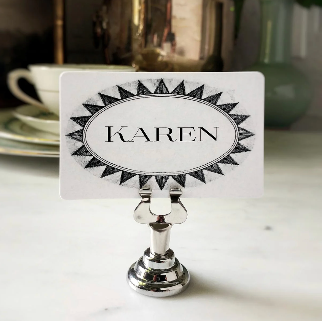 Dark Slate Gray Place Card Holder Mr. P's Place Card Co.