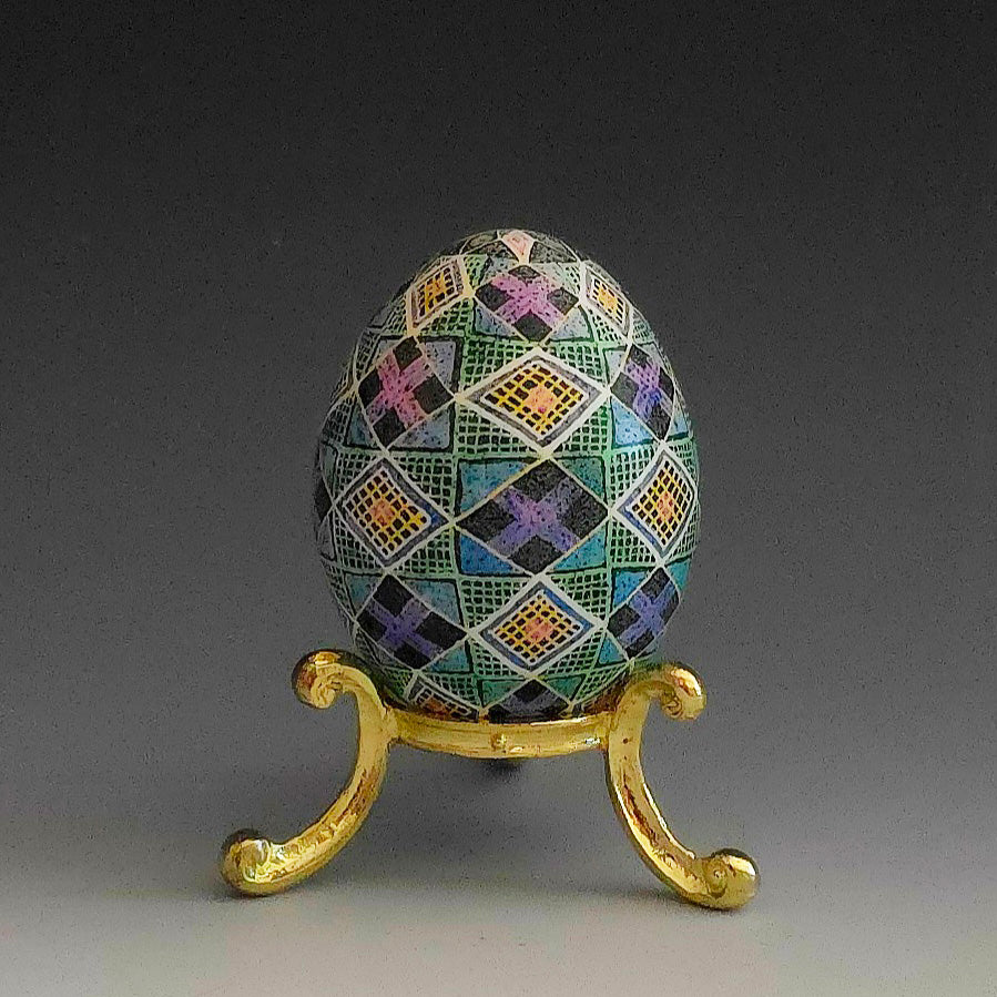 "Pagana" Hand Painted Chicken Egg